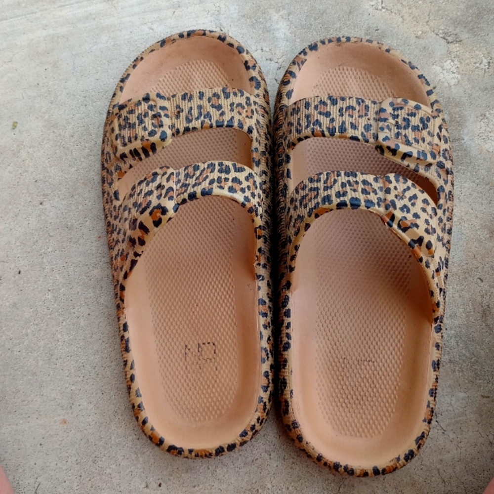 Leopard print sandals